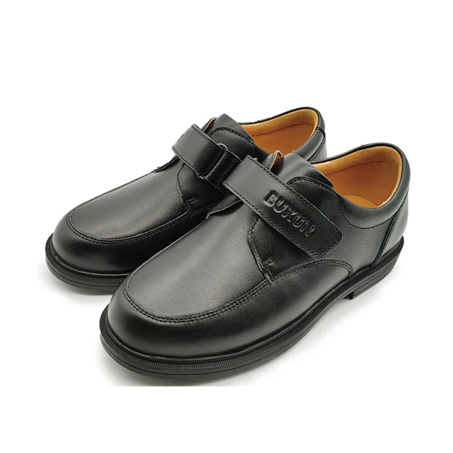 Черные кожаные форма Back To School модная удобная детская обувь школьная обувь черного цвета из искусственной кожи для мальчиков и девочек SU-B-001