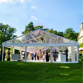 30*60 40*80 50*100 Transparent 300 People Banquet Restaurant A Shape Clear Ceremony Wedding Marquee Tent For Celebrating Events