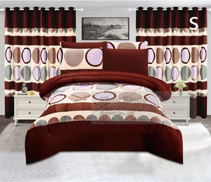 Hot Selling Ultra Soft Flannel Fleece Borrego 7-Piece Winter Bed Comforter Set Warm & Cozy