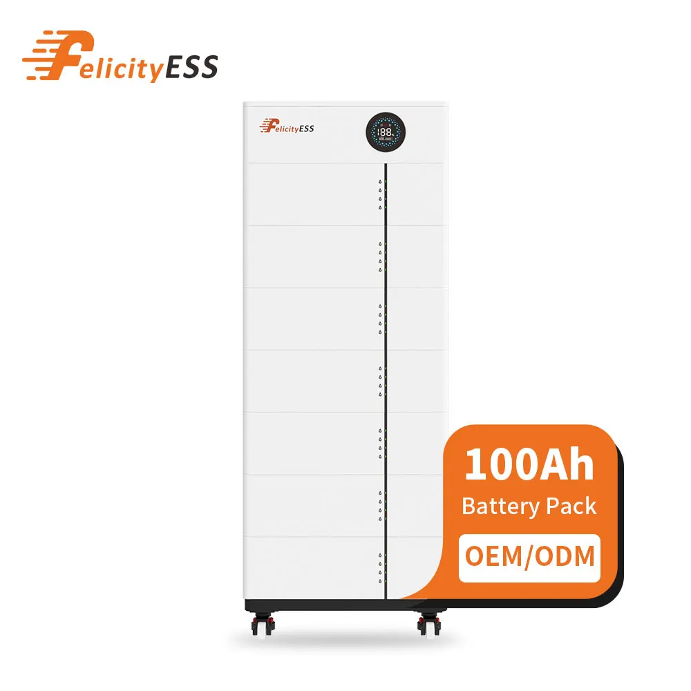FelicityESS Stackable Battery 5kWh 20kWh 40kWh Lifepo4 Battery Pack Solar System Energy Storage 100Ah Lithium Battery Module