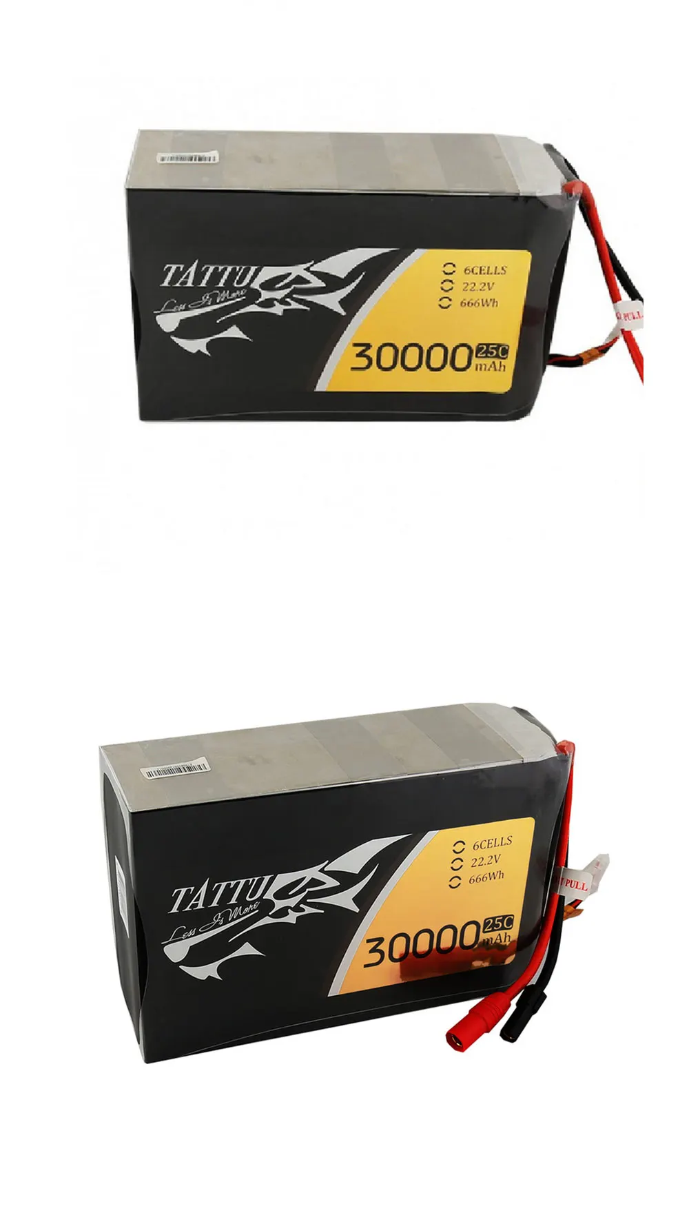 Tattu G-Tech 30000mAh 6S 22.2V 25C Lipo Battery Pack With AS150+XT150 Plug