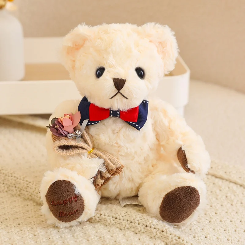 Wholesale 20cm Small Size Teddy Bear with T-shirt Twelve Colors Custom Cheap Stuffed Animal Plush Bear PP Cotton Filling