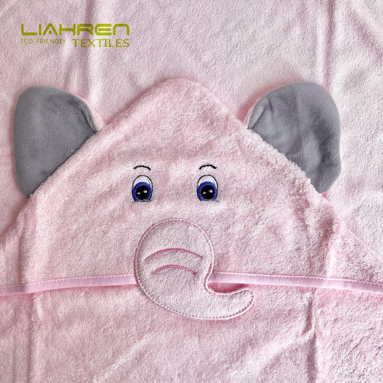 Hot Sale 500GSM Thick Baby Towel Super Soft Bamboo Bath Towel Pink