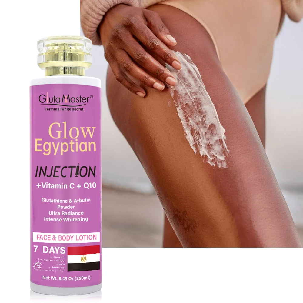 High Quality Glow Egyptian Effective 7 Days Glutathione Vitamin c Face Body  Care Black Skin Bleaching Whitening Body Lotion
