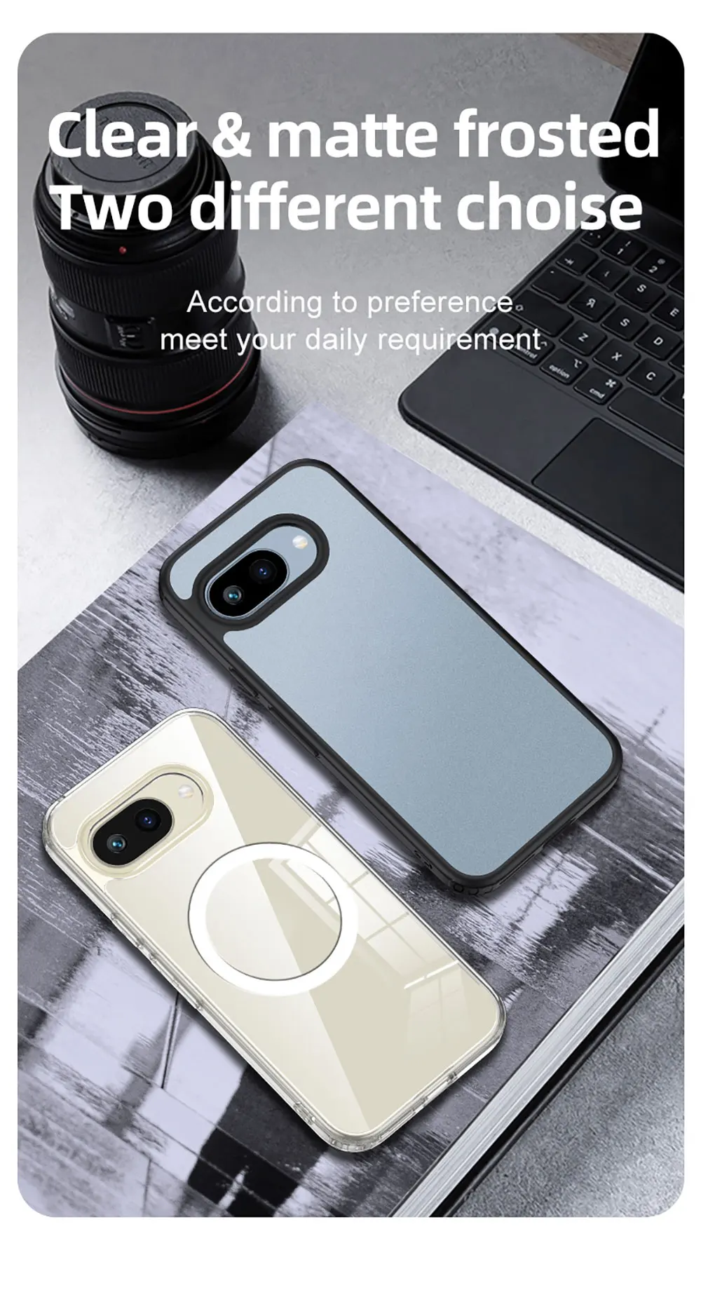 Laudtec Ultrathin Phone Cases Frosted Clear Case Simple Business Skin Friendly Slim Lightweight Cover For Google Pixel 9A Sjk976 supplier