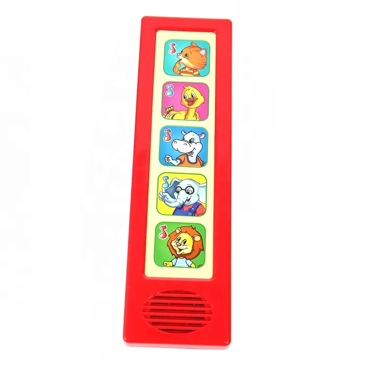 5 Buttons Kids Early Educational Print Musical Board Book Sound module Audio Books with Music Box Baby Touch Sound Book
