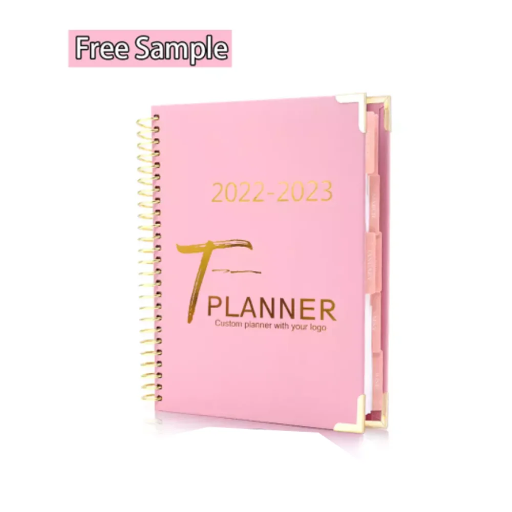 Custom Logo 2024 A5 Pink Spiral Weekly Monthly Manifestation Goal Diary  Journal Agenda Daily Planner Notebook - China Notebook, Note Book