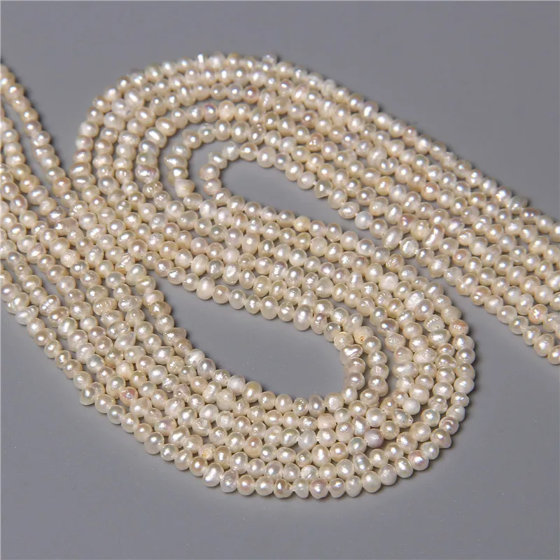 Natural Freshwater Pearl Beaded High Quality Rice Shape Punch Loose Beads  for Make Jewelry DIY Bracelet Necklace Accessories