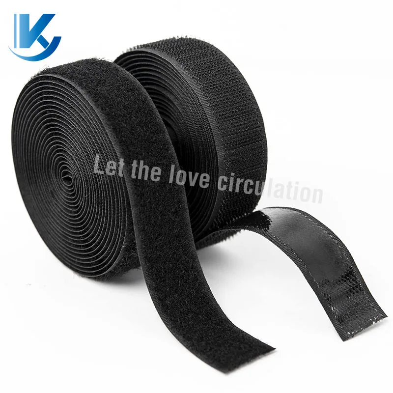 Stock Wholesale Back to Back Hook and Loop Strap Fastener Colorful Reusable Cable Ties elastic band
