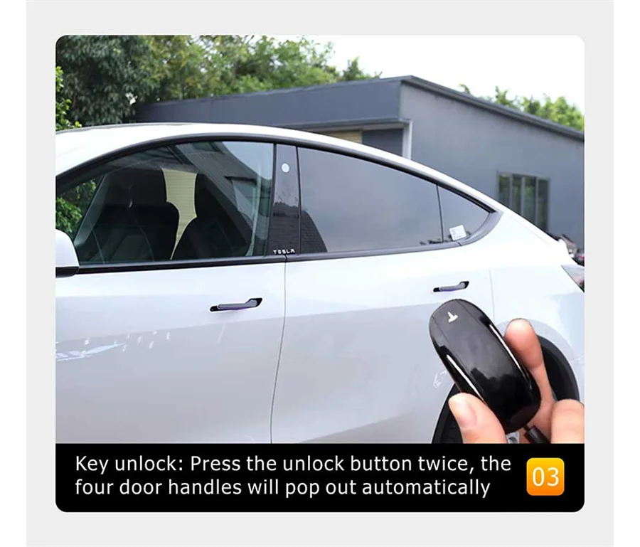 テスラモデル3・モデルS用スマート電動ドアハンドルセット