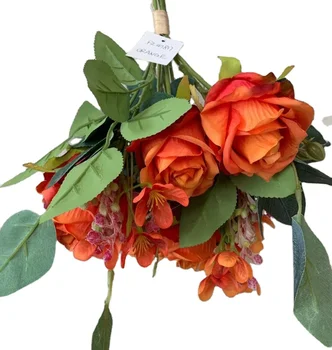 High Quality Cheap Price Chinese Rose Decoration Artificial Rose Flower Bunches
