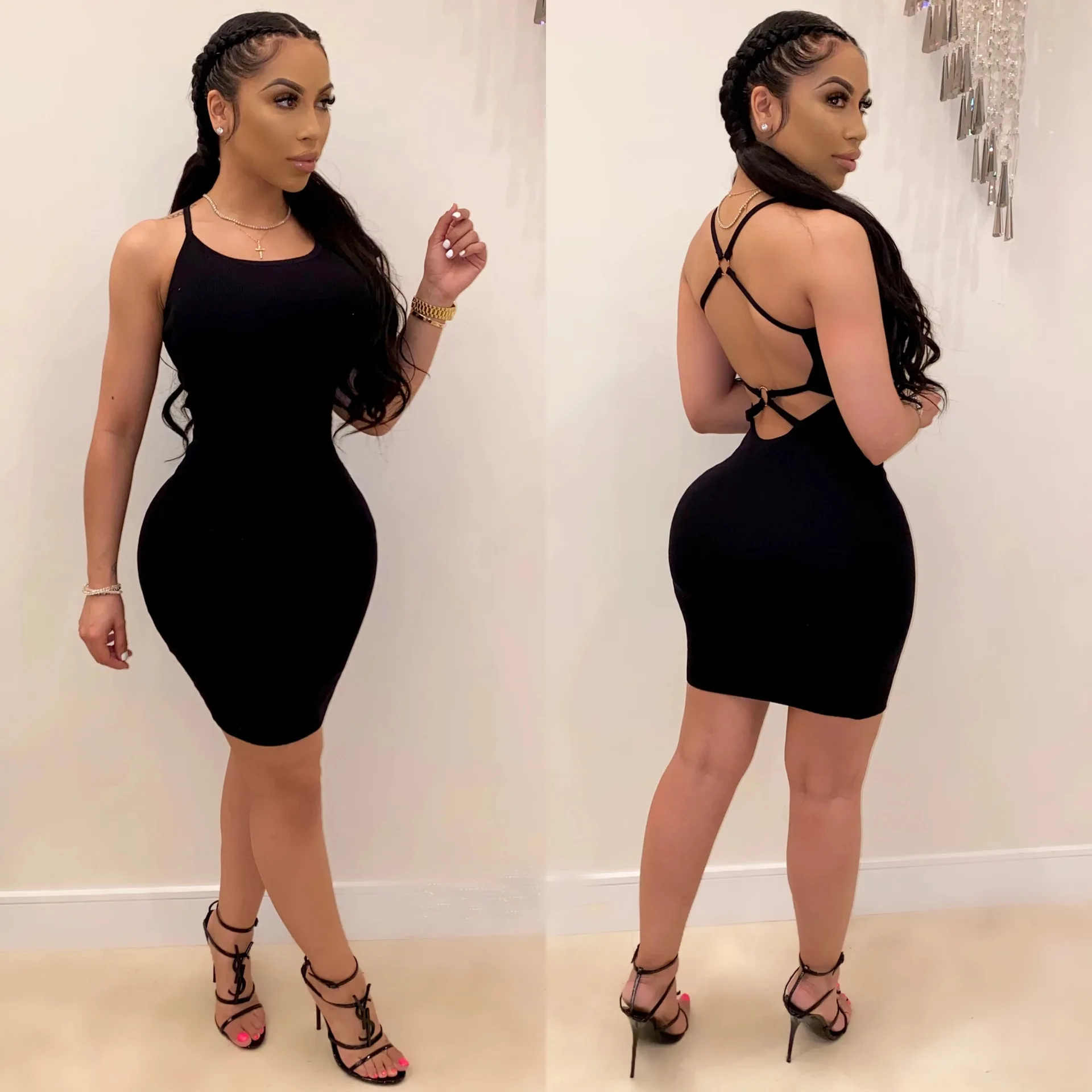 5xl Plus Size Backless Tight Bodycon ...