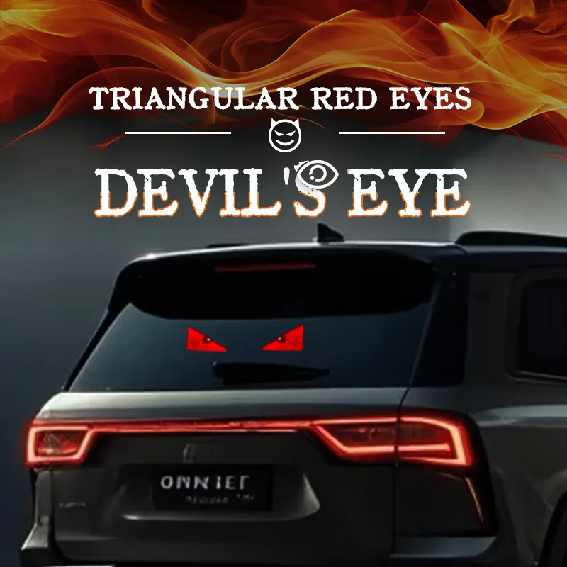 Demon Eye LED Decorative Light Truck 11 Modes USB Big Eye Light 6V/12V Options Rear Position Flashing Personalized Decoration