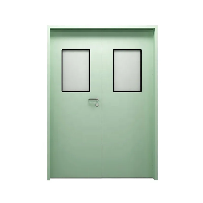 Customized HPL Hospital Colorful Double Swing Medical Door Industrial Workshop Single Swing Door