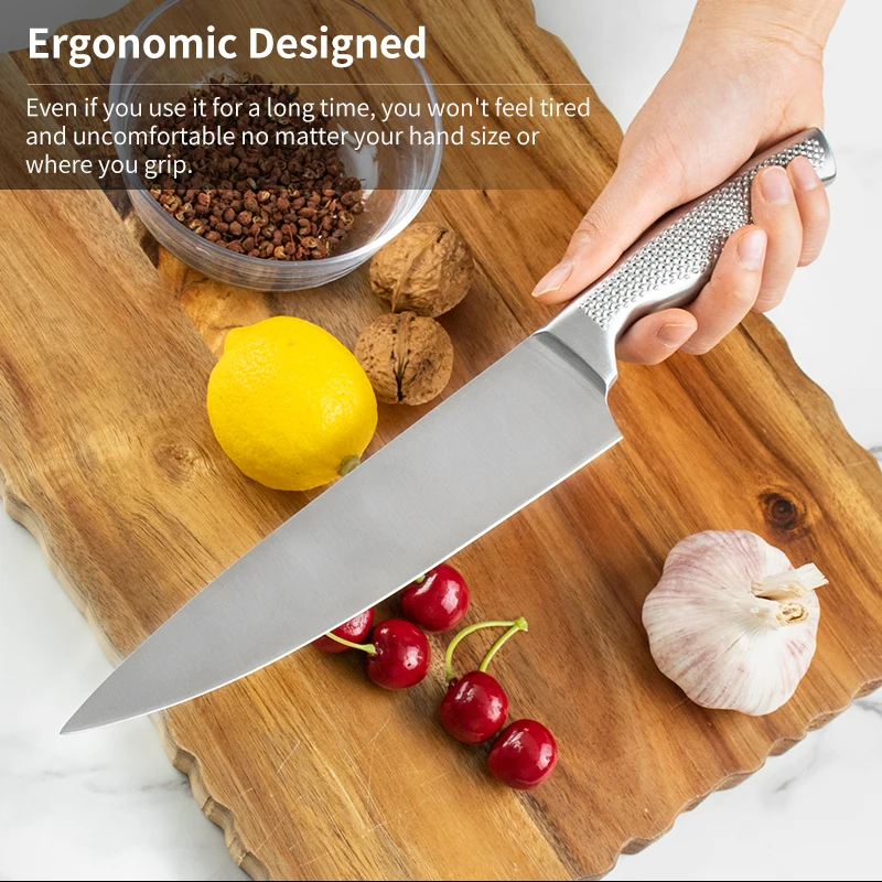 Support OEM/ODM 6 Piece Chef Knife Stainless Steel Professional Kitchen Knife Set with Knife Block