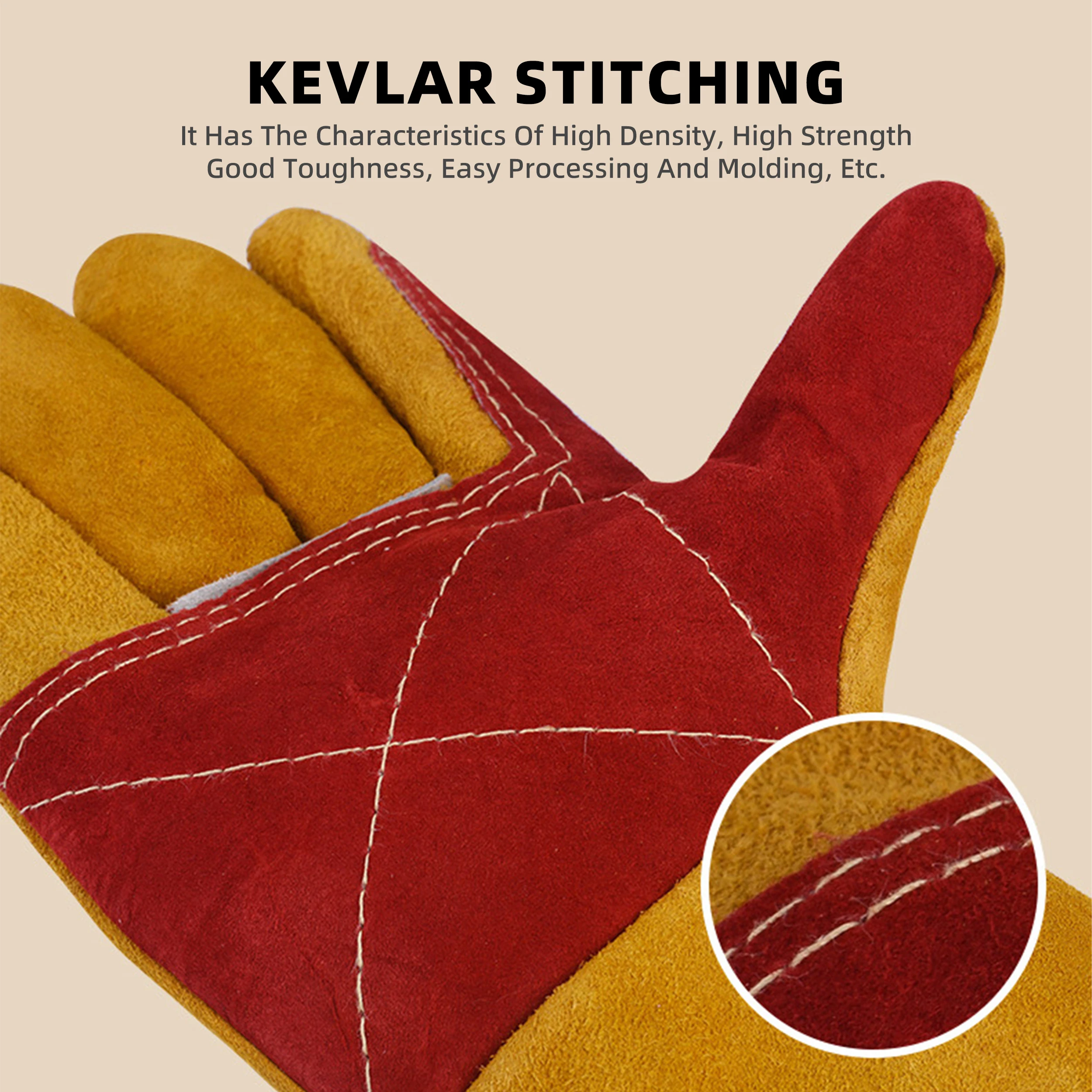Anti-scratch Anti Animal Bite Protection Reinforced Leather Gloves Dog Training Cat Snake Pet Bite Proof Resistant Gloves