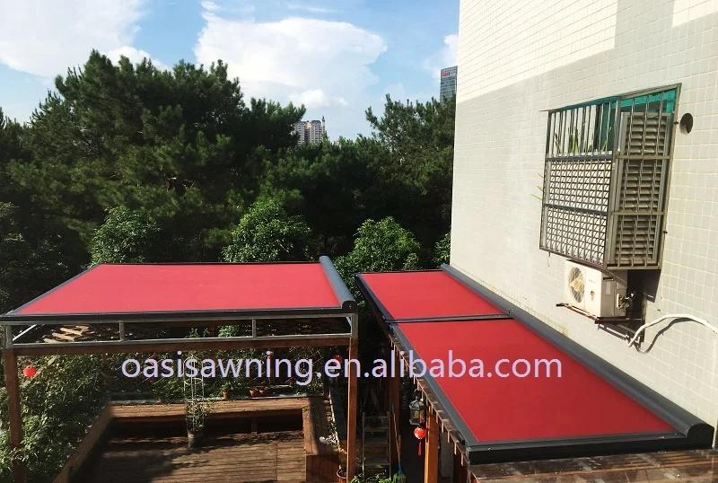 Prefab Metal Awning Custom Motorized Top Roof Awning Skylight Conservatory Motorized Awning