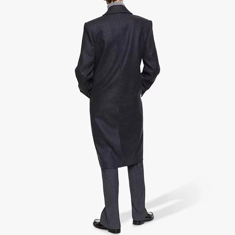 2022 New Design Winter Trench Coats Double Breasted Men's Long Coats For Winter