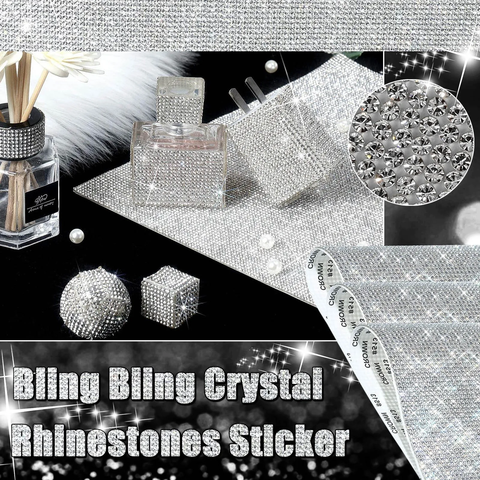 HZRcare Dropshipping Factory Price Heat Transfer Crystal AB  24*40cm Bling Adhesive Rhinestone Sticker Sheet.jpg