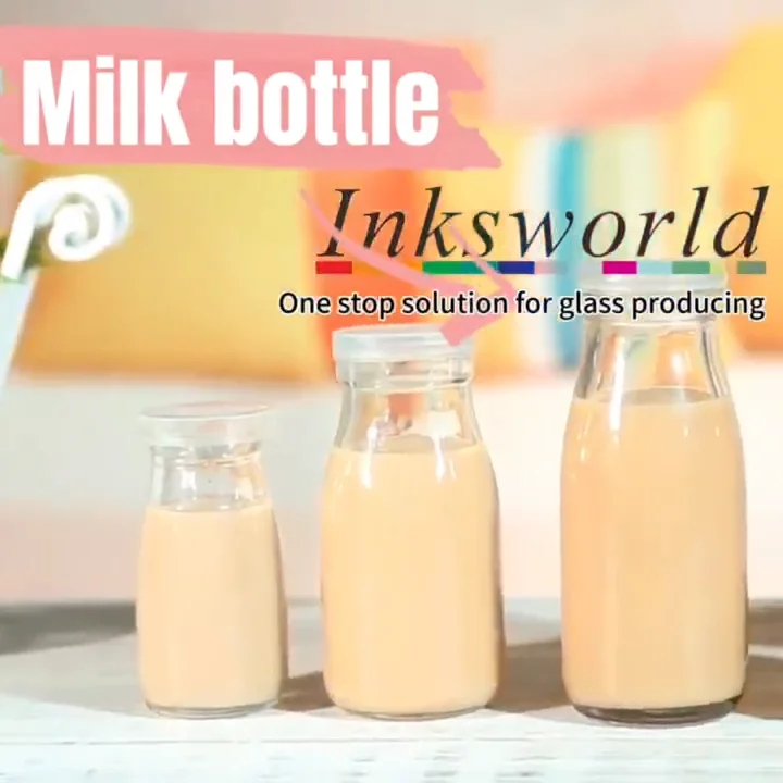 Wholesale Sale Transparent Glass Milk Bottles Of Various Sizes 200ml