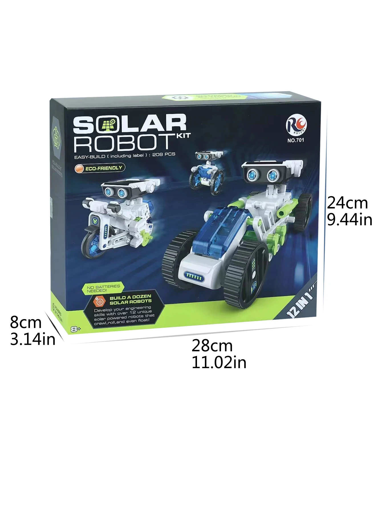 2025 12 in 1 Science Experiment Solar Robot Toy DIY Building Powered Learning Tool Education Robots Technological Gadgets Kit