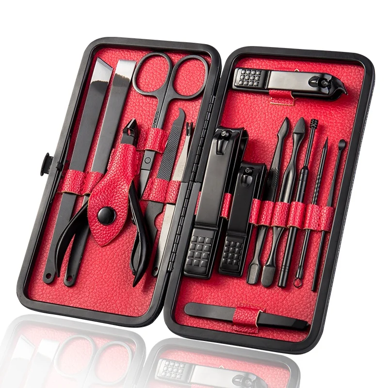 VW-MS-1247 Manicure Set Kit 15pc Pedicure Clipper Professional Stainless Steel Nail Clipper Set