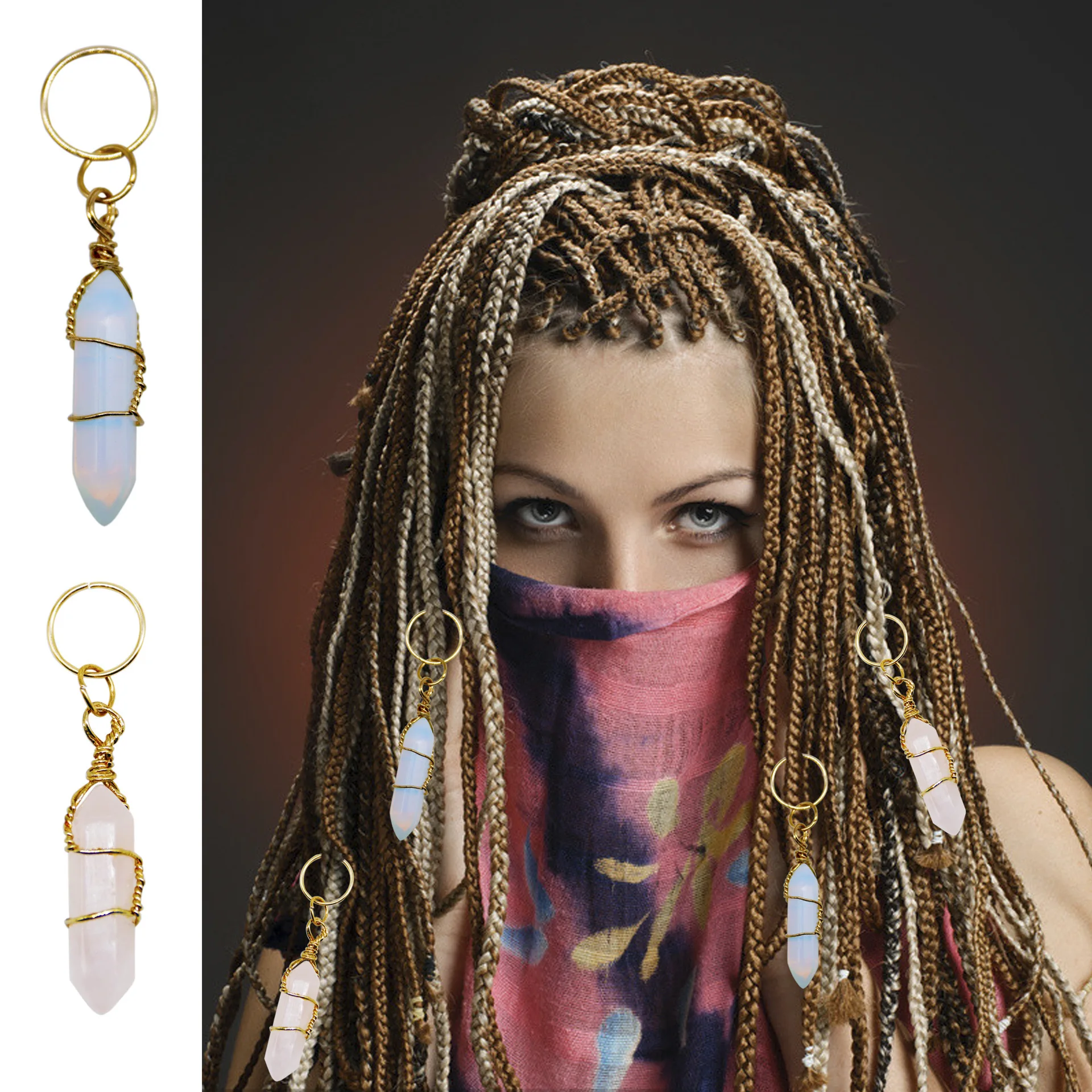 Дропшиппинг DIY парики Декор салон парик грязной косу волосы кольцо ювелирные изделия регги