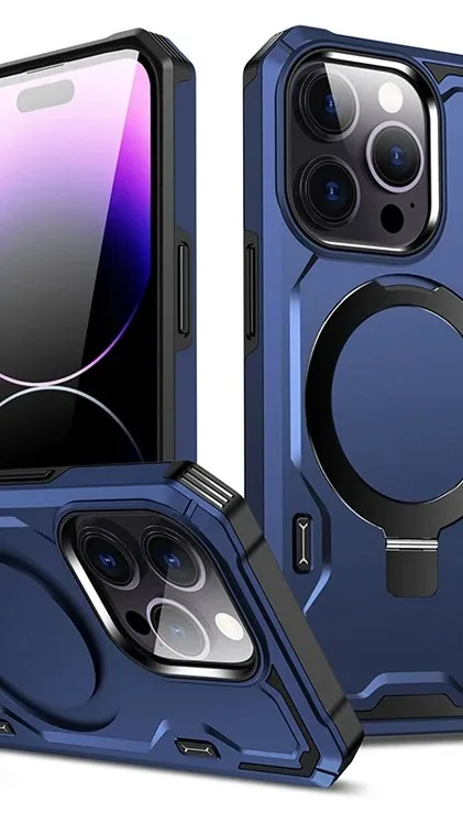 Supporto magnetico per anello MagSafe, per iPhone 16/15/14 Pro Max, 12/13 Pro Max Mini, nero