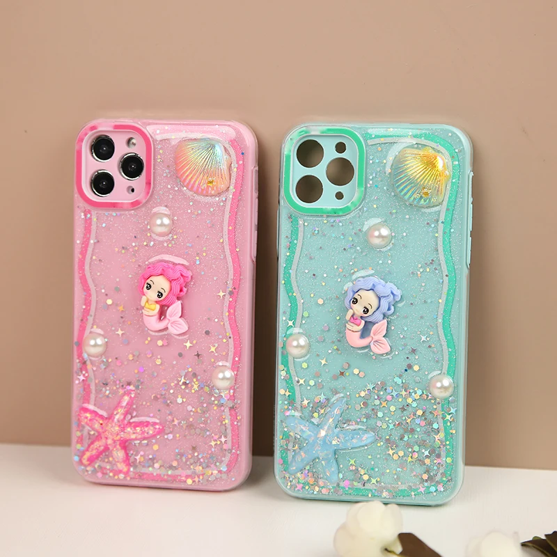Luxury Forros Para Celular Glitter Phone case for iphone 11 12 13 14 15 Protector Cover PC + Silicone Fundas Carcasas De Celular