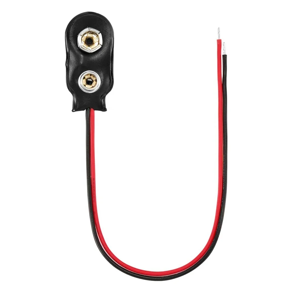 GLOBALTONE GT3-1840 I Type 9V Battery Snap Clip Connector BMS Soft Shell Lead Wire Metal Plastic Batteriehalter/Support Batterie