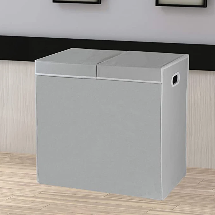 Simple Houseware Double Laundry Hamper With Lid And Removable Laundry