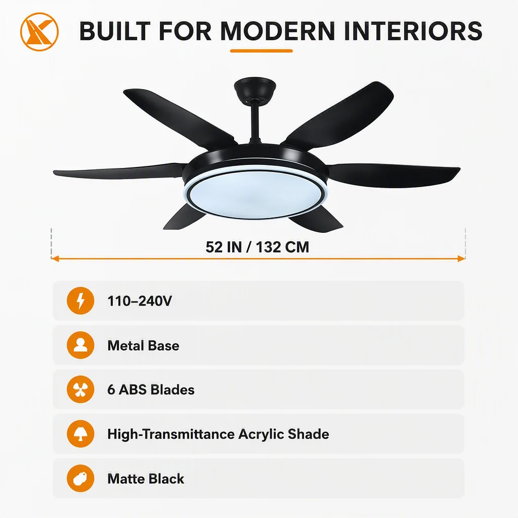 Ceiling Fan, LED, 6-Speed - detail 10