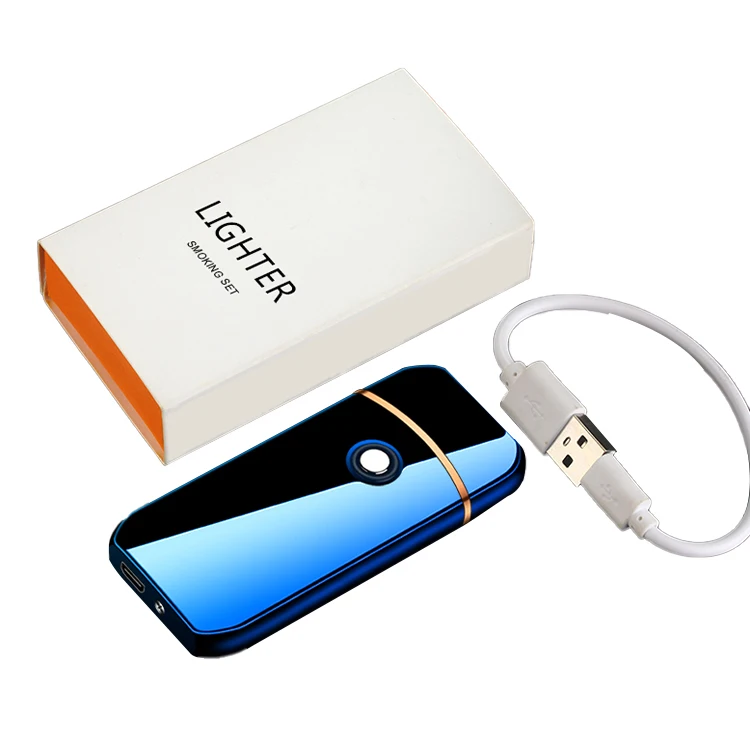 New Design Custom Logos Rechargeable Windproof Electric Handheld Coil Smoking USB Lighters