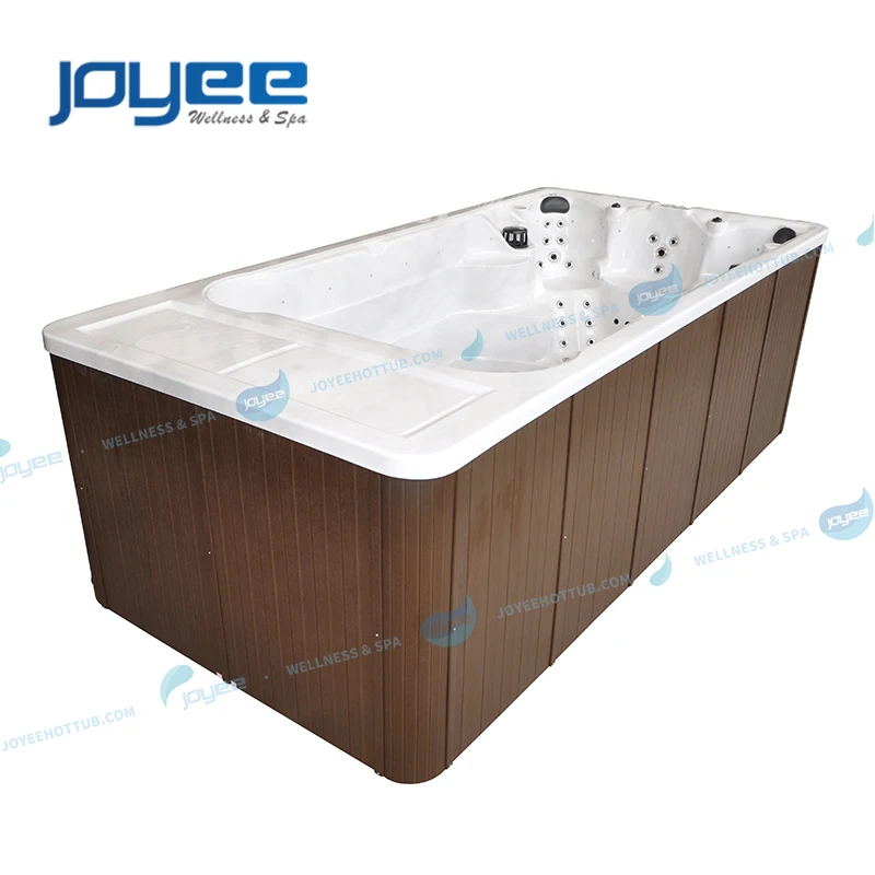 JOYEE China Above Ground Endless Swimspa Outdoor Swimming Pool Balboa Freestanding Hot Tub Swim Spa Pool Combo