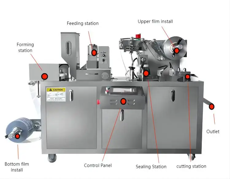 2025 DTOP Small Automatic Food Pill Capsule Blister Packing Machine for Small Business factory