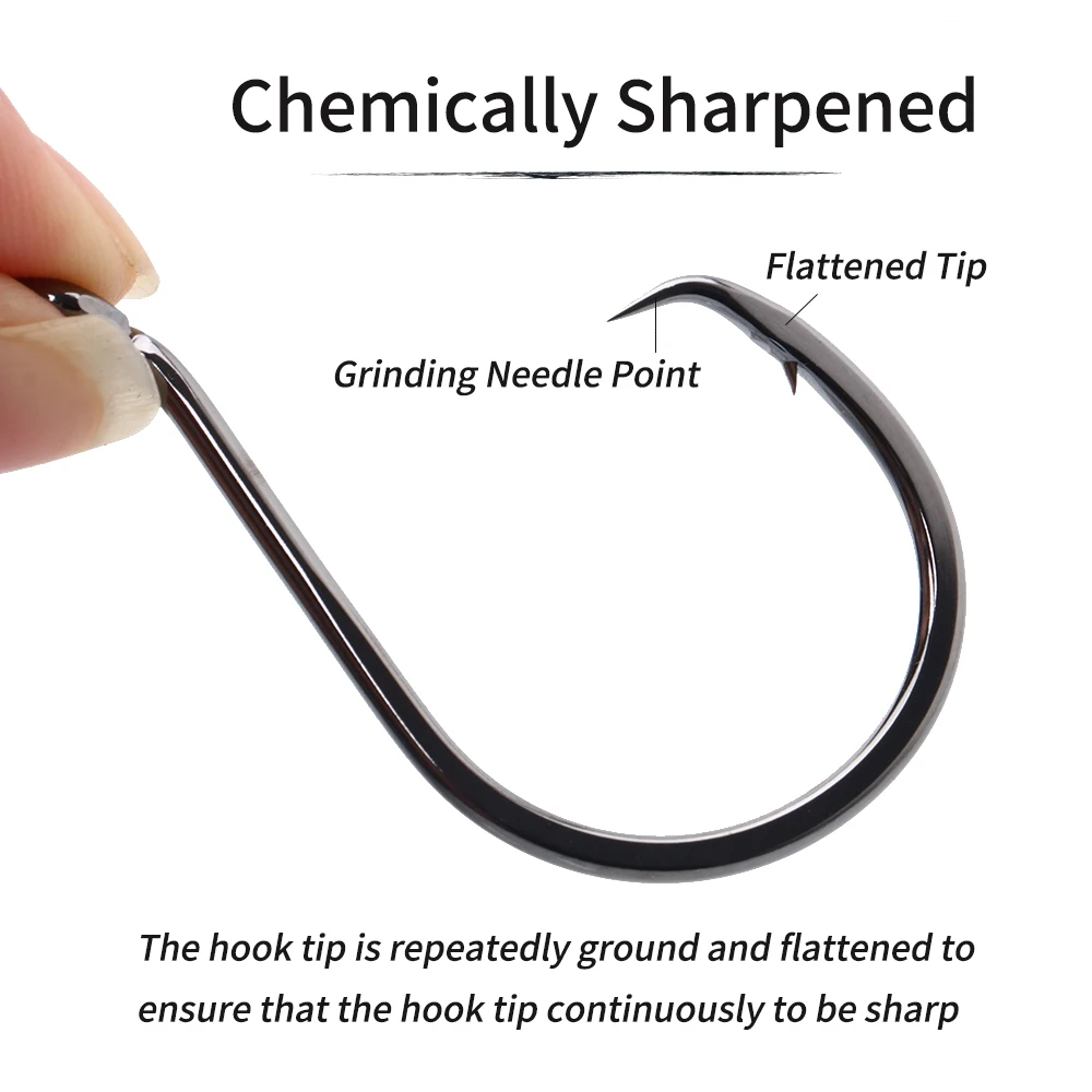 chemically sharpened fishing hooks wiki Jarvis ShanWalker Red Worm Longk Hook Fishing Saltwater with Vampfly Black