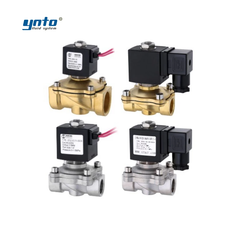 YNTO Compact Direct-acting Gas Stainless Steel Solenoid Valve 22VA 12v 15w 17w Normally Open 12v Solenoid Valve