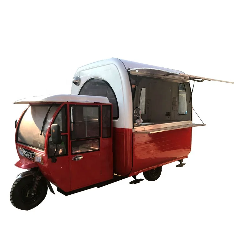 TUNE mobil élelmiszer utánfutó Hot Dog utánfutó Élelmiszerkocsi Teherautó Tuk Tuk Élelmiszer Utánfutó Robogók eladók Indiában