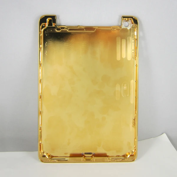 Accept Exclusive Custom Design Luxury Gold Plated Back Cover for iPad Mini 1