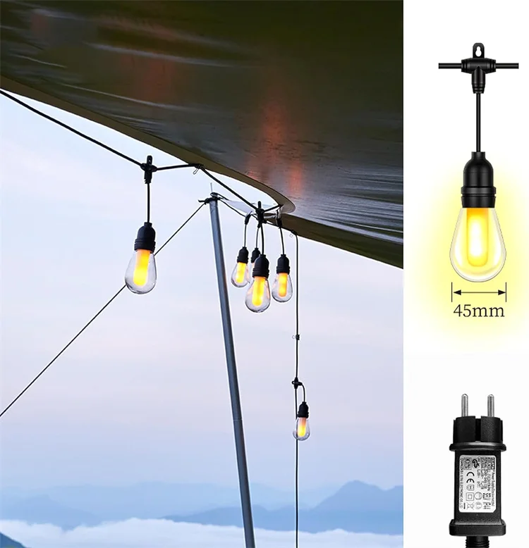 Custom Flickering Flame String Lights For Halloween Decor Outdoor Down