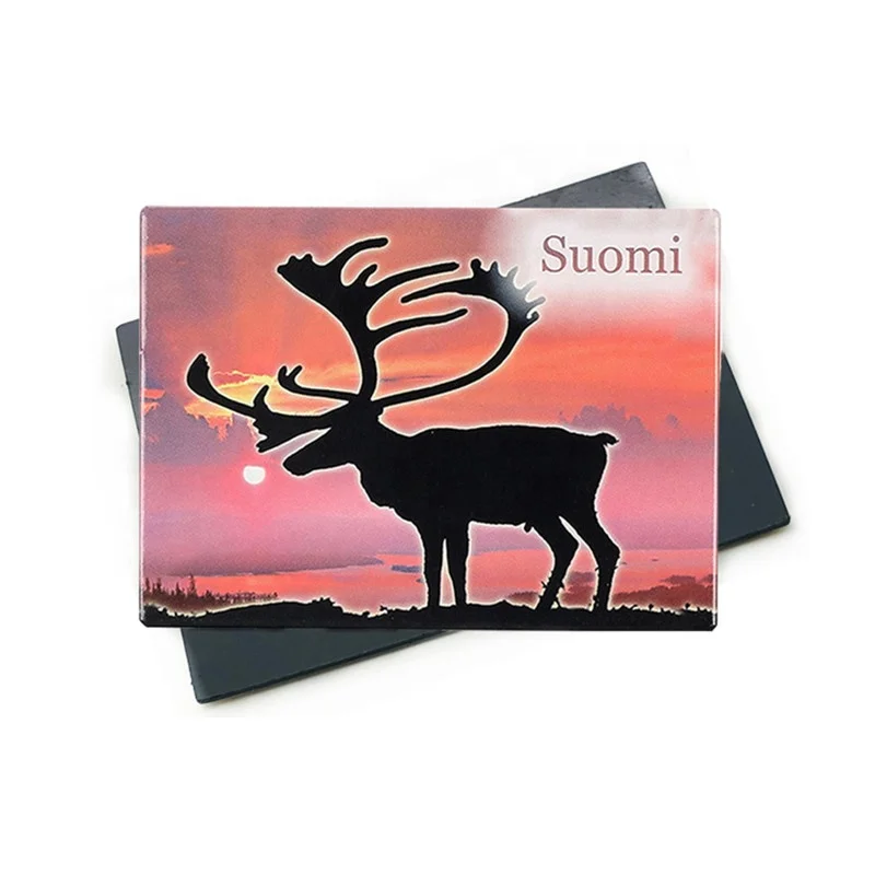 Arctic Circle Animal Elk Moose Refrigerator Magnets Metal Sweden Finland Alaska Tourist Moose Shape Fridge Magnet Souvenirs
