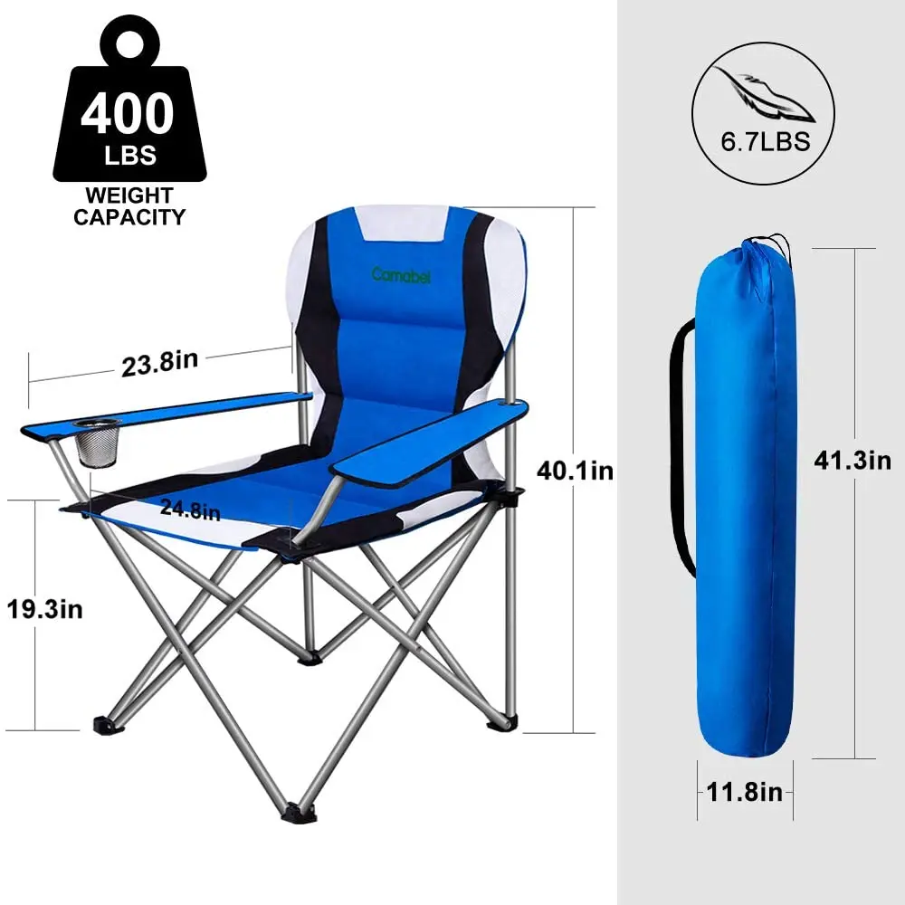 Internet's Best Padded Camping Folding Chair Outdoor Sports Cup 