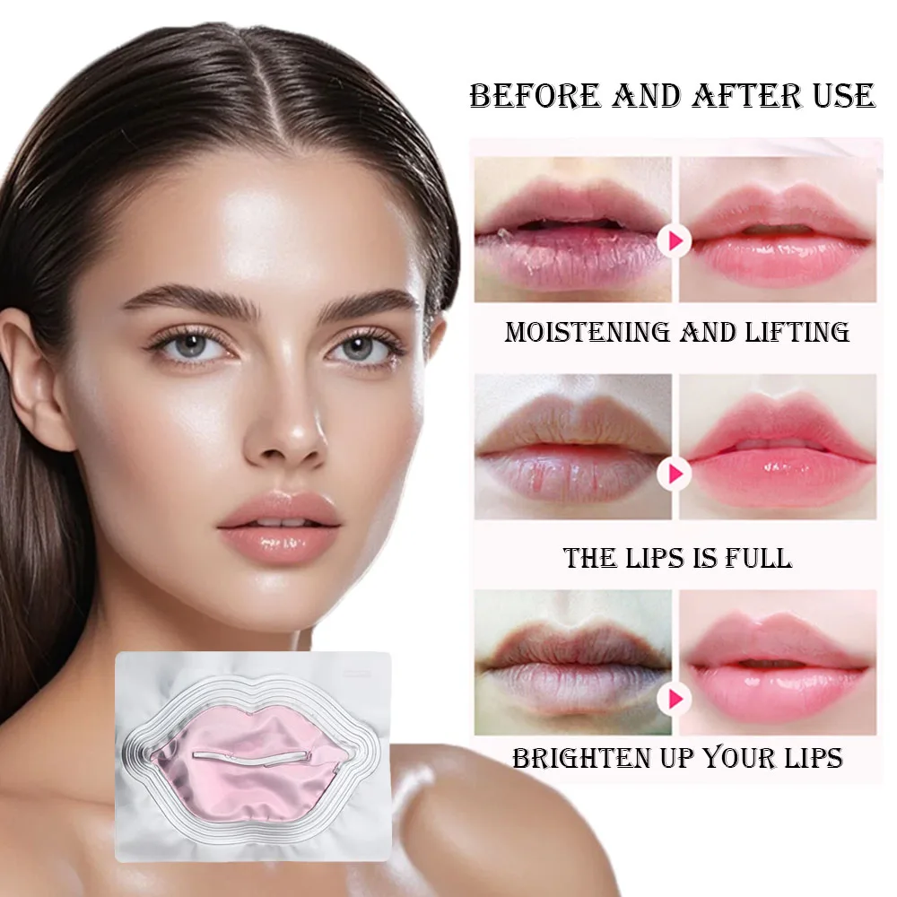 Advanced Vegan Lip Mask Vitamin C Collagen Infused Organic Sheet for  Hydrating Deep Moisture Fine Line Reduction Lip Brightening