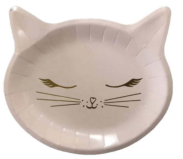 cat shape  Party Dinnerware paper plate