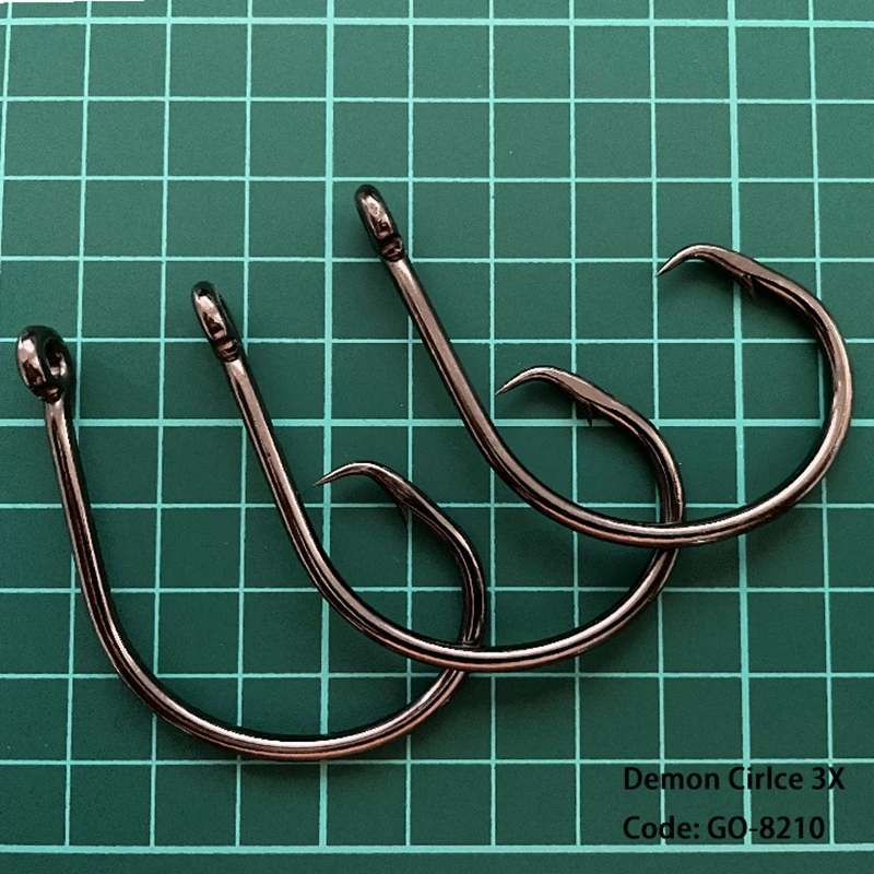 Top Right Fh8210 6/014/0 Demon Perfect Circle Hooks Inline Catfish