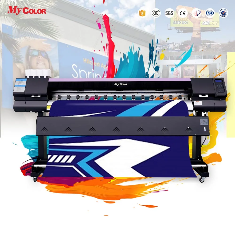 Mycolor Printing Machine Large Sticker Canvas Banner Poster Large Format Printer 1.6M 1.8M 3.2M 5Ft 6Ft 10Ft Eco Solvent Printer