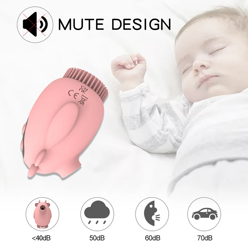 2 in 1 Cow Shaped Vibrator & for Egg Sucker Mini G-Spot Nipple & Clitoral Stimulator Cute Cow Calf Shaped Sucking Vibrator for