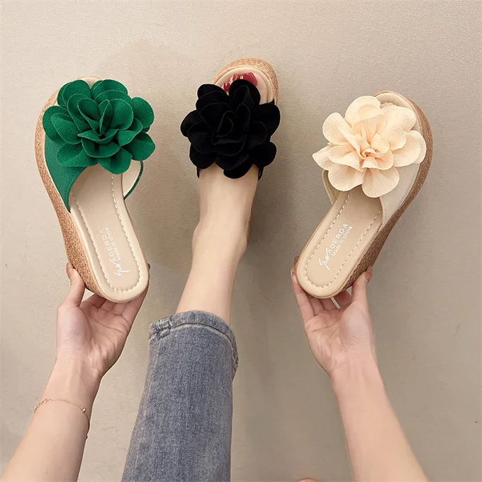 Zapatos Elegantes Con Flores Para Mujer,Sandalias De Con Cuña,Talla 43 - Buy Boda Zapatos De Cuña Zapatos De Mujer,Cuñas Sandalias De Las De Cuña De Las Product on