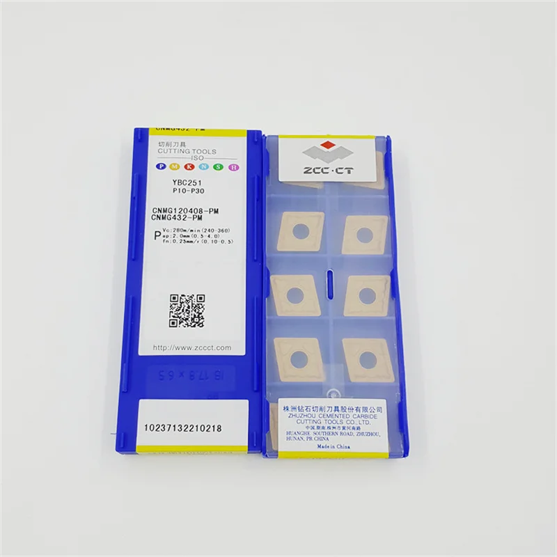 ZCC cortador de Herramientas CNC, 50 Uds., YB6315 CNMG120408 ZM, placa
