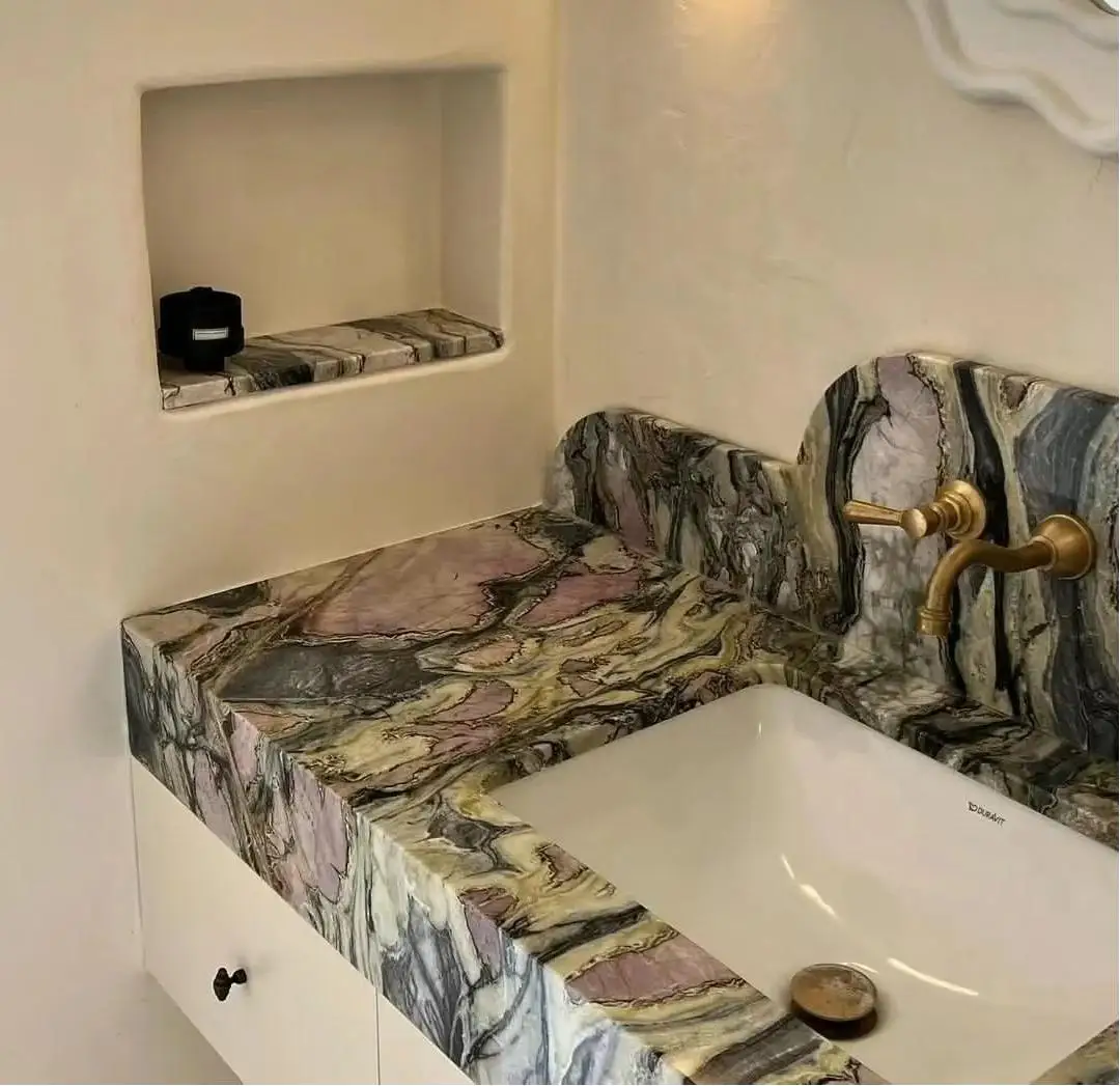 product customizable high quality luxury black and green marble slab for kitchen bathroom vanity table sink wall floor in home decor-8